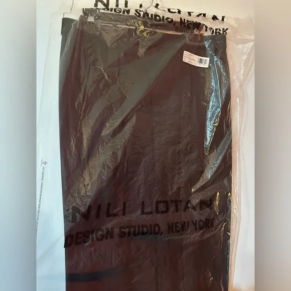 Nili Lotan Alphonse Pleated Tailoring Pant Wool Trousers Black Size 8 NWT Luxury